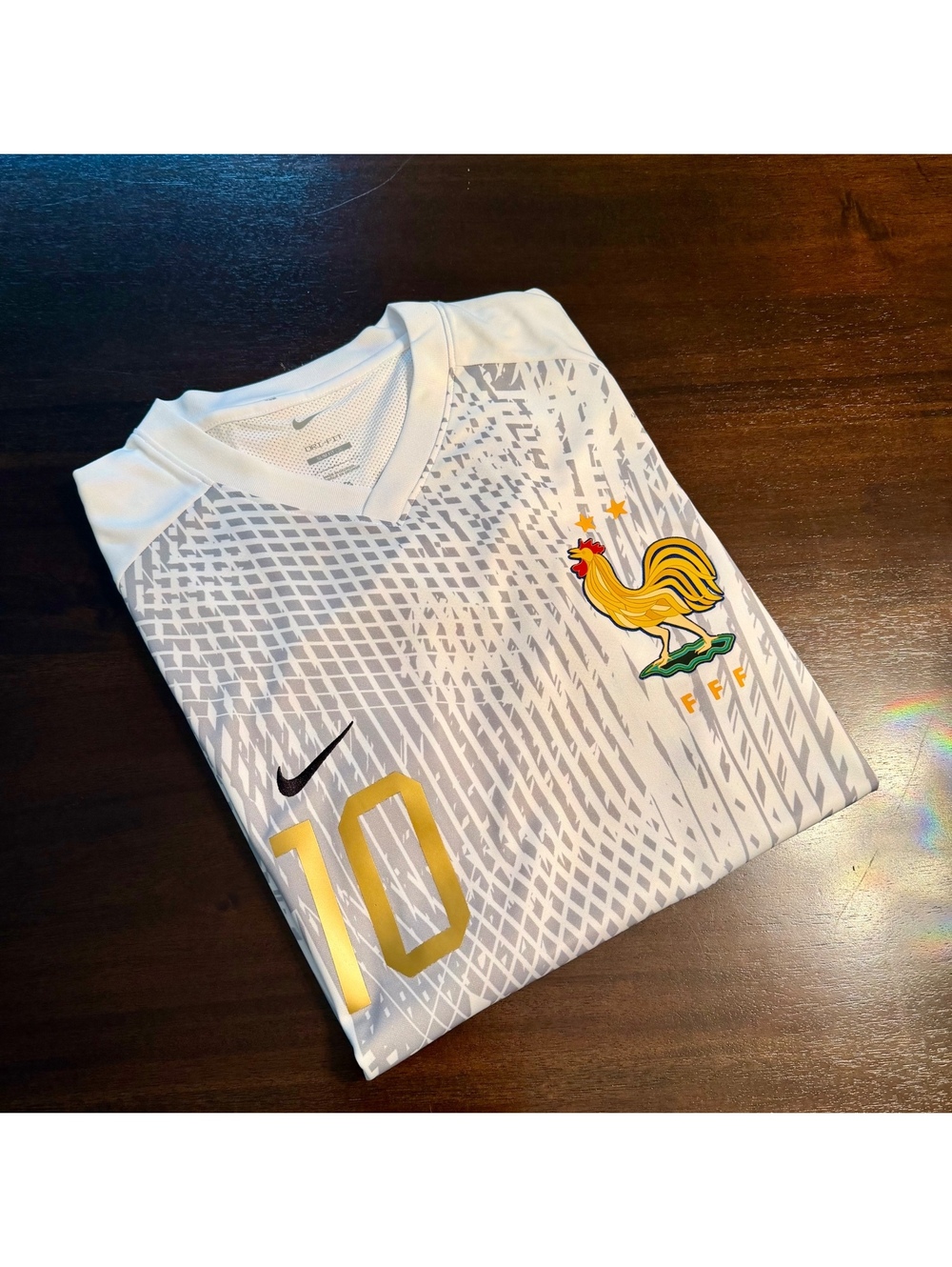 Nike France White Mbappe Jersey Large